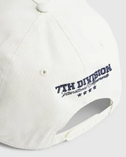 Beige Script Embroidery Cap