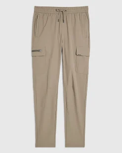 Beige Skinny Fit Cargo Trousers