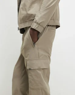 Beige Skinny Fit Cargo Trousers