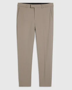 Beige Skinny Fit Elasticated Trousers