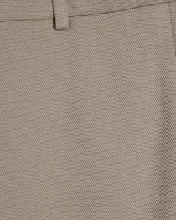 Beige Skinny Fit Elasticated Trousers