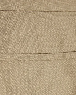 Beige Skinny Fit Textured Suit Trousers