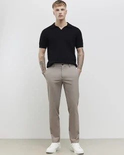 Beige Skinny Fit Trousers