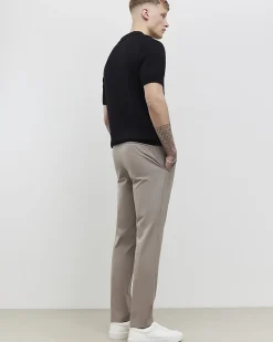Beige Skinny Fit Trousers