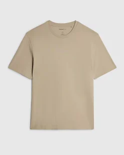 Beige Slim Fit Cotton Lightweight T-Shirt