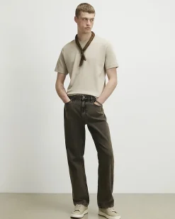 Beige Slim Fit Cotton Lightweight T-Shirt