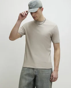 Beige Slim Fit Cotton Lightweight T-Shirt