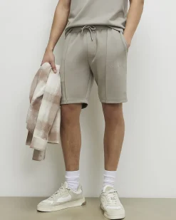 Beige Slim Fit Cotton T-Shirt And Shorts Set