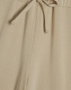 Beige Soft Touch Wide Leg Trousers