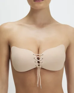 Beige Stick On Push Up Bra