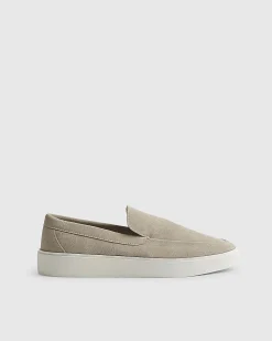 Beige Suede Loafers