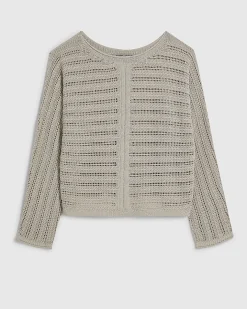 Beige Tape Yarn Knitted Jumper