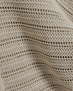 Beige Tape Yarn Knitted Jumper