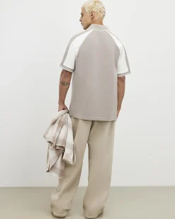 Beige Wide Leg Joggers