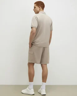 Biege Slim Fit Cargo Shorts