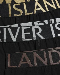 Black 10 Pack Multi Metallic RI Logo Boxers