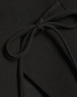 Black Asymmetric Bow Tie Front Waistcoat