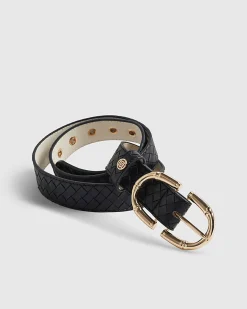 Black Bamboo Buckle Belt