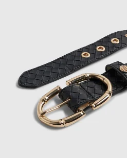 Black Bamboo Buckle Belt