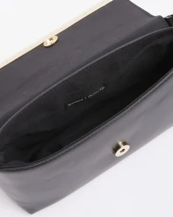 Black Bar Front Clutch Bag