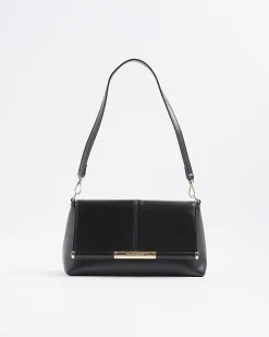 Black Bar Front Clutch Bag