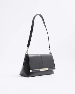 Black Bar Front Clutch Bag