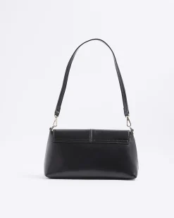 Black Bar Front Clutch Bag
