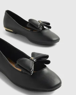 Black Bow Flat Ballet Pumps