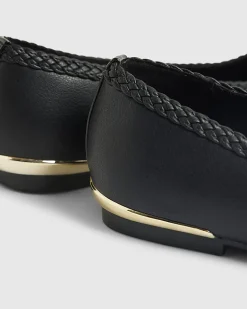 Black Bow Flat Ballet Pumps