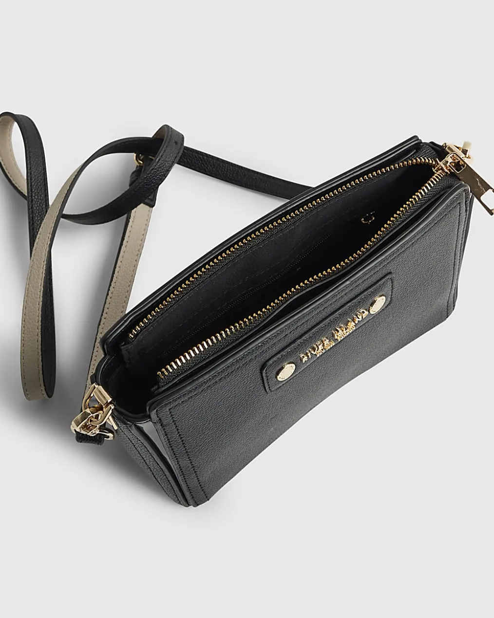 Black Boxy Cross Body Bag