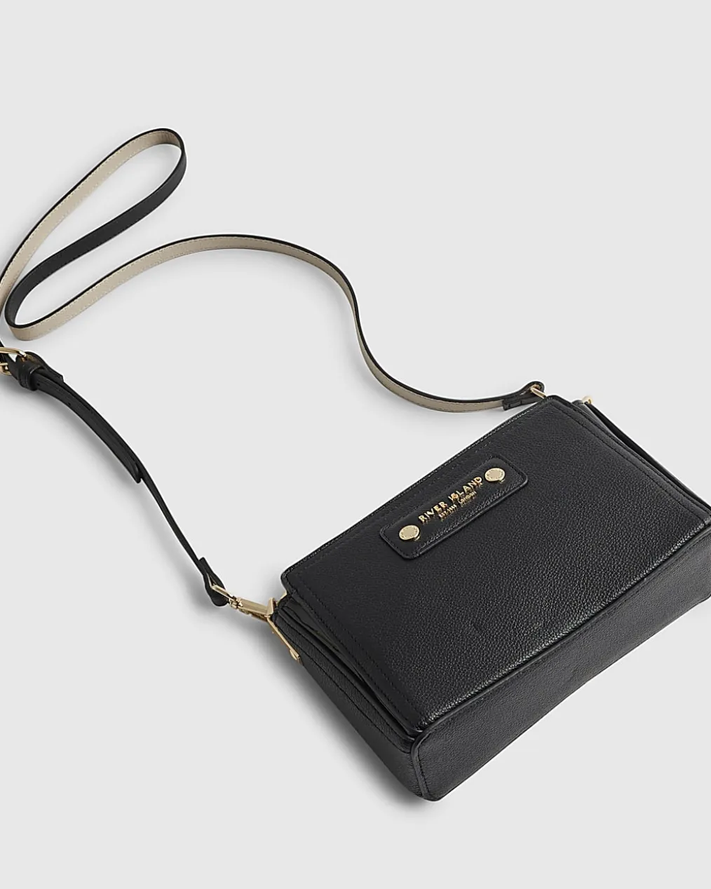 Black Boxy Cross Body Bag