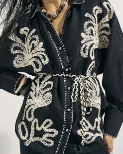 Black Broderie Shirt