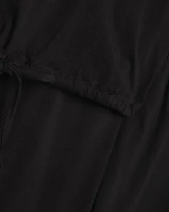 Black Bubble Hem Jersey Loungewear Set