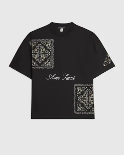 Black Cotton Ame Saint Midweight T-Shirt