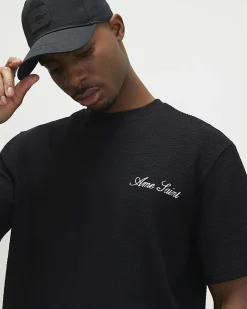 Black Cotton Blend Bandana Back T-Shirt
