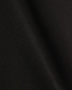 Black Cotton Blend Halter Neck Tank Top