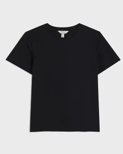 Black Cotton Short Sleeve Slim Fit T-shirt