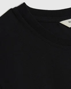 Black Cotton Short Sleeve Slim Fit T-shirt