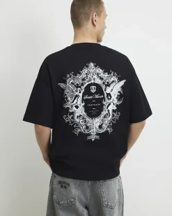 Black Cotton Societe Monde Cherub T-Shirt
