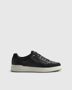 Black Cupsole Lace Up Trainers