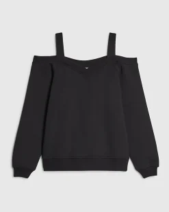 Black Cut Away Sweatshirt