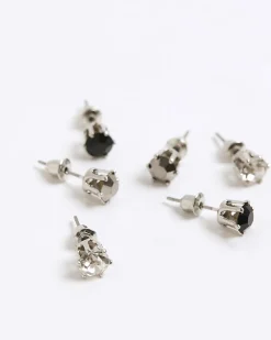 Black Eagle Motif Crystal Multipack Earrings