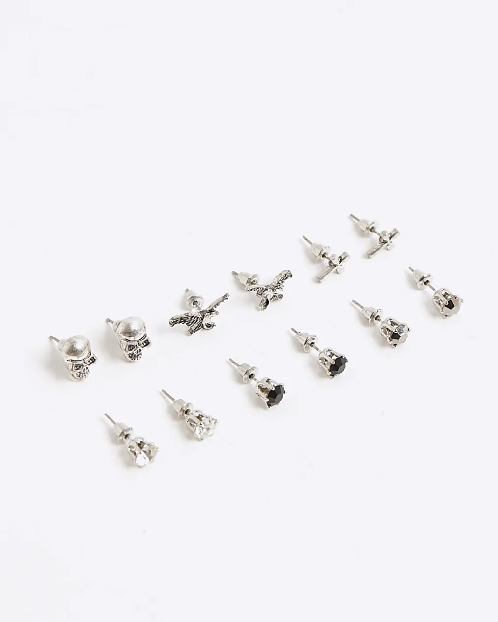 Black Eagle Motif Crystal Multipack Earrings