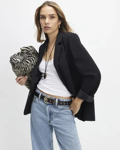 Black Edge To Edge Blazer