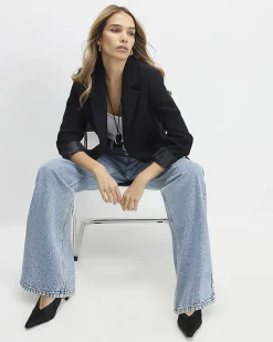 Black Edge To Edge Blazer