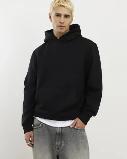 Black Essential Regular Fit Hoodie