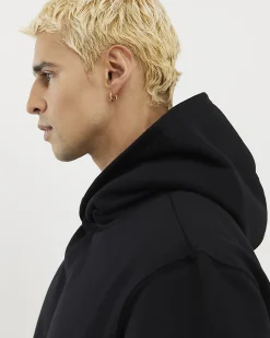 Black Essential Regular Fit Hoodie