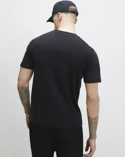 Black Essential Slim Fit V Neck T-Shirt