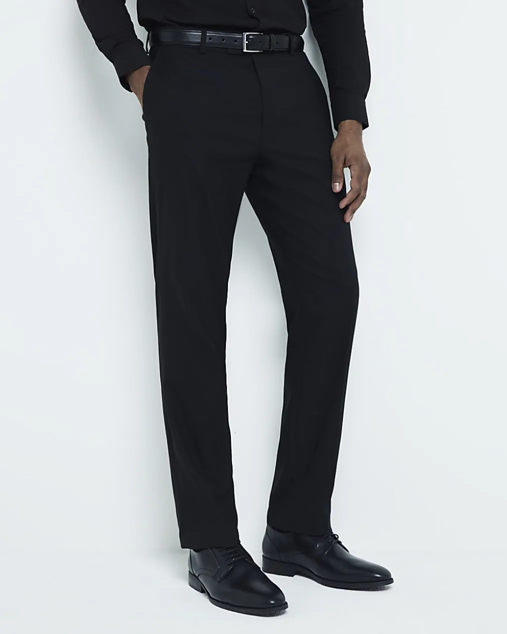 Black formal derby shoes