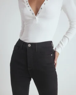 Black High Waisted Sculpt Stretch Flare Jeans